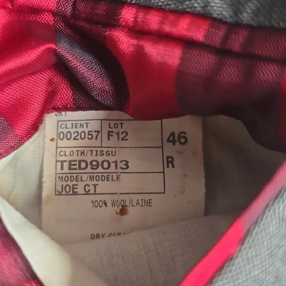 Ted Baker| Mens Gray Suit Coat/Jacket Endurance Wool Neutral Preppy Sz.46R - Picture 13 of 13